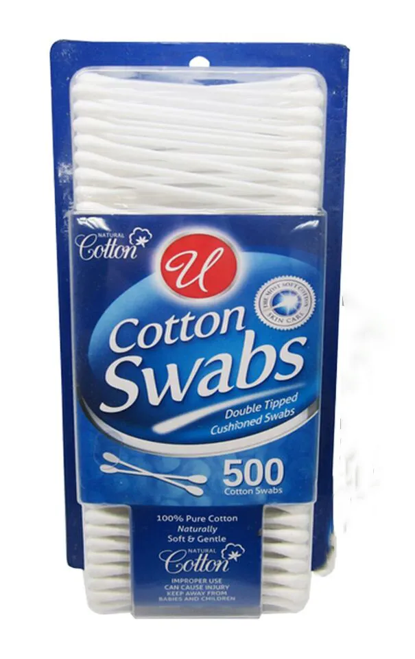 1000Pcs Cotton Swabs 100% Pure Cotton Natural Double Tip Original