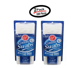 1000Pcs Cotton Swabs 100% Pure Cotton Natural Double Tip Original