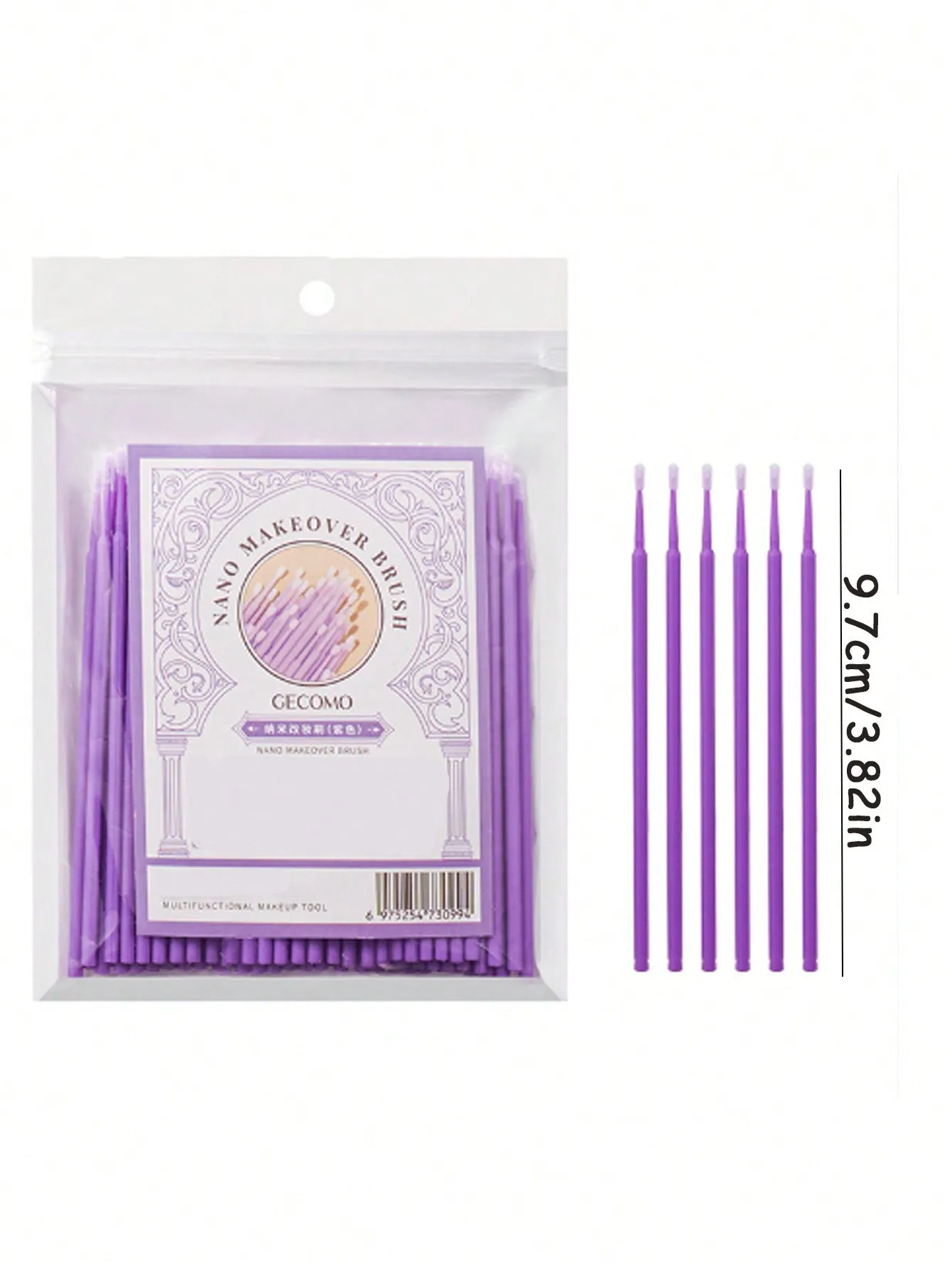 100pcs/Pack GECOMO Beginner Makeup Eyebrow Eye Shadow Eyeliner False Lash Lash Line Modification Nano Cleaning Swabs