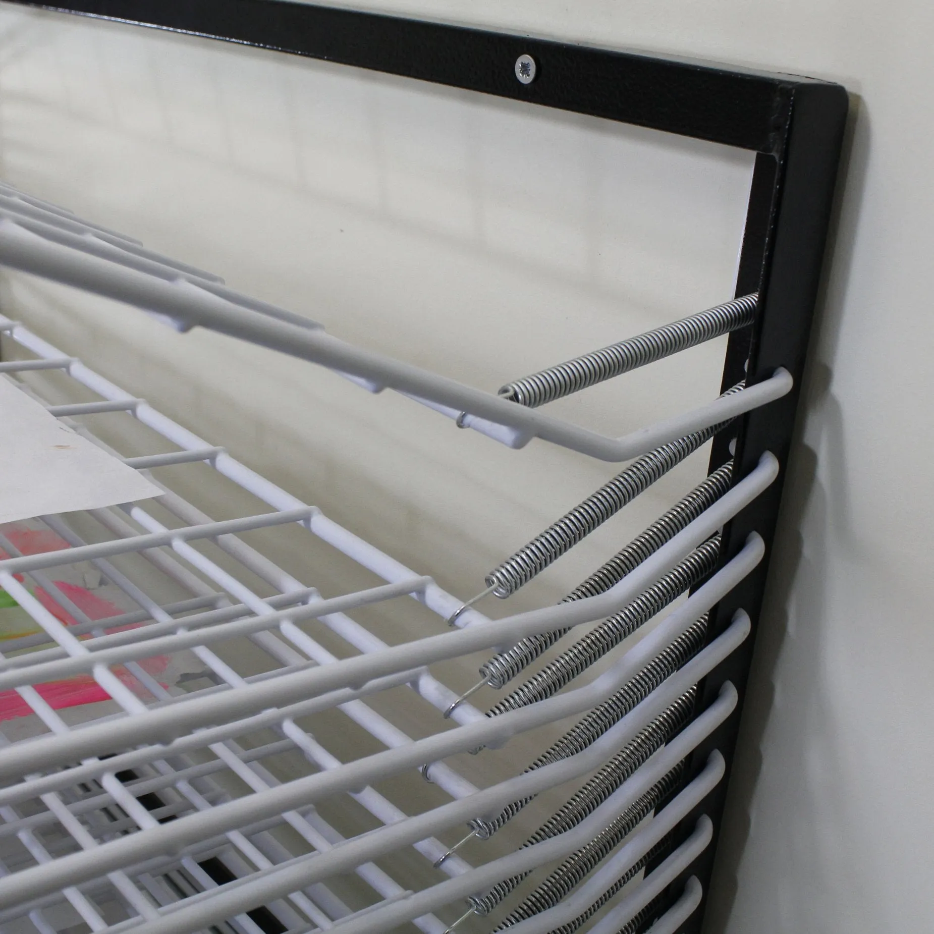 15-Shelf Wall-Mounted Spring-Loaded Drying Rack