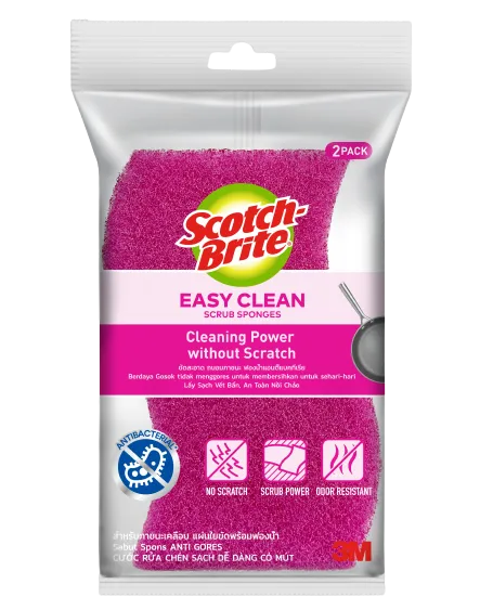 3M Scotchbrite Non Scratch Foam Scrub 2 Pcs