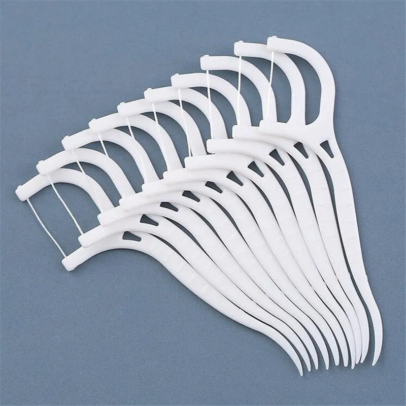 50/100pcs Dental Floss Flosser Picks Toothpicks Teeth Stick Tooth Cleaning Interdental Brush Dental Floss Pick Oral Hygiene Care 0ral irrigator