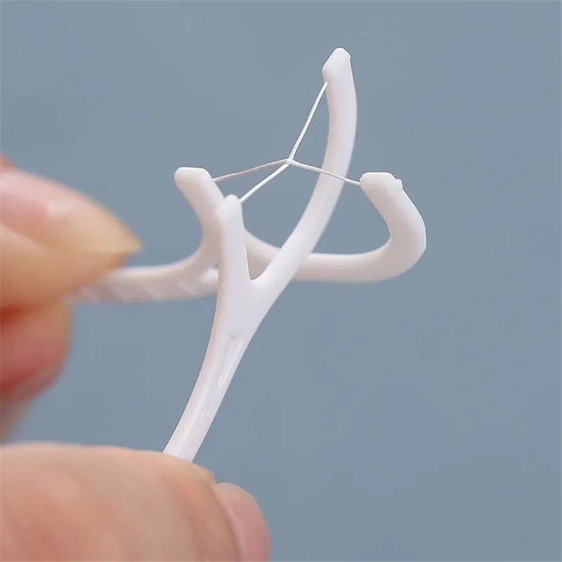 50/100pcs Dental Floss Flosser Picks Toothpicks Teeth Stick Tooth Cleaning Interdental Brush Dental Floss Pick Oral Hygiene Care 0ral irrigator