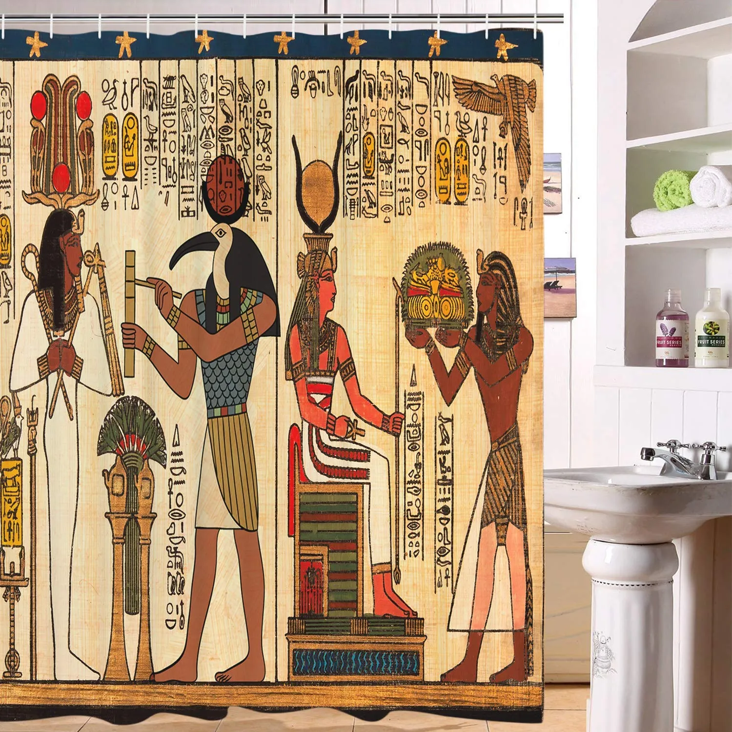 Ancient Egypt Hieroglyphic Shower Curtain