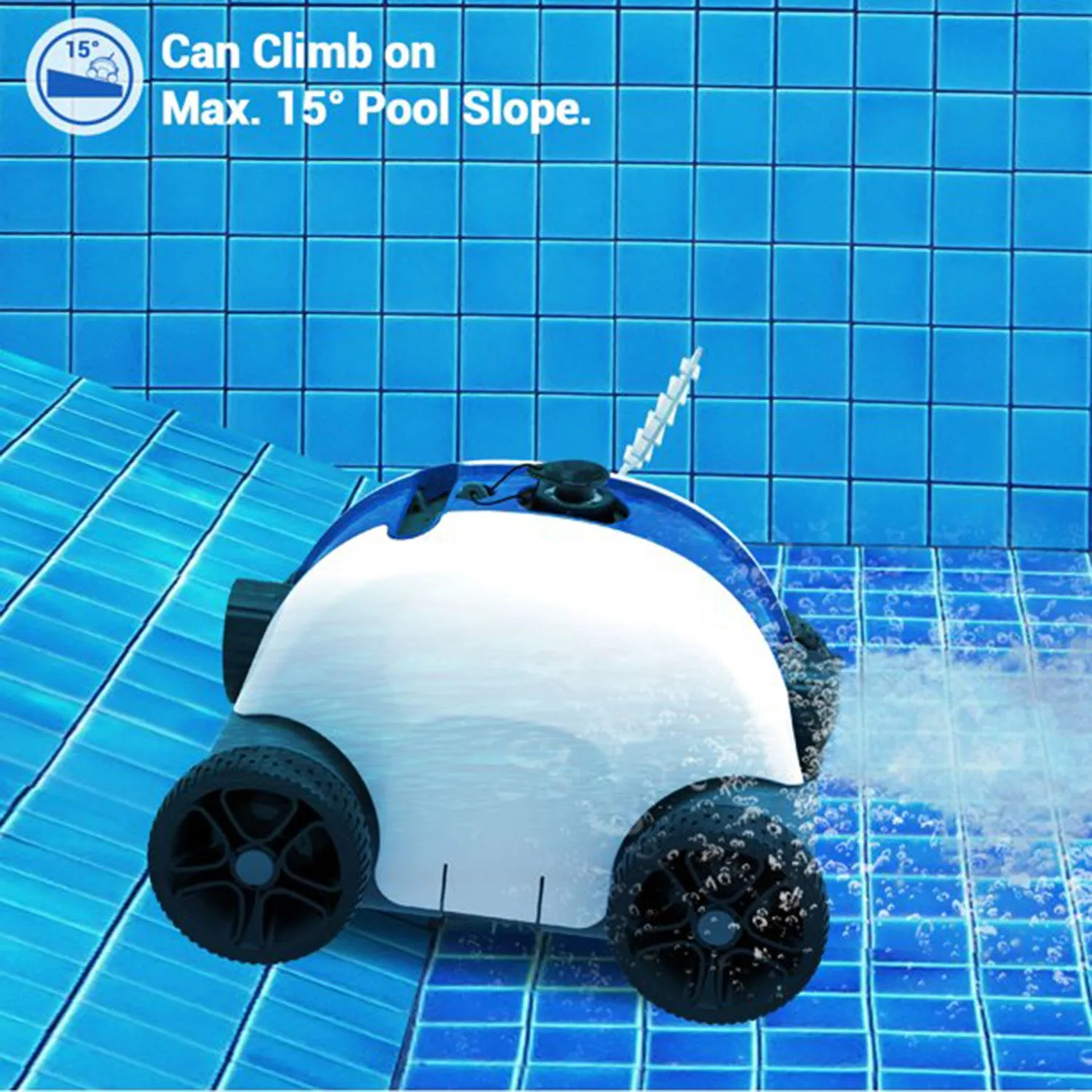 Ausono Cordless Automatic Robotic In Ground & Above Ground Swimming Pool Cleaner