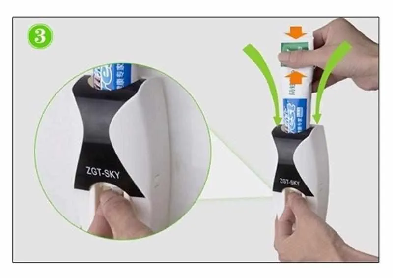 Automatic Toothpaste Dispenser  Toothbrush Holder