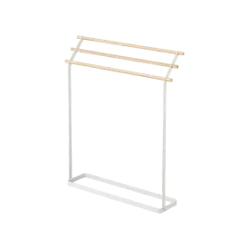 Bath Towel Rack (32" H)  - Steel   Wood