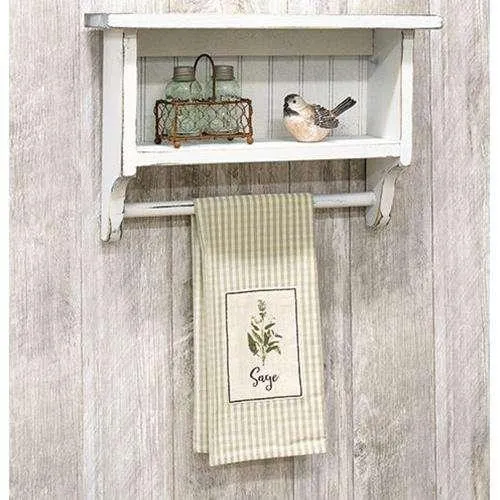 Beadboard Towel Rack, Farmhouse White