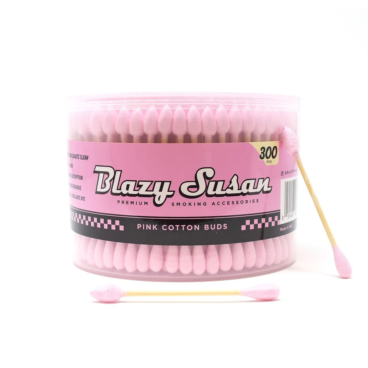 Blazy Susan Pink Cotton Swabs 300ct