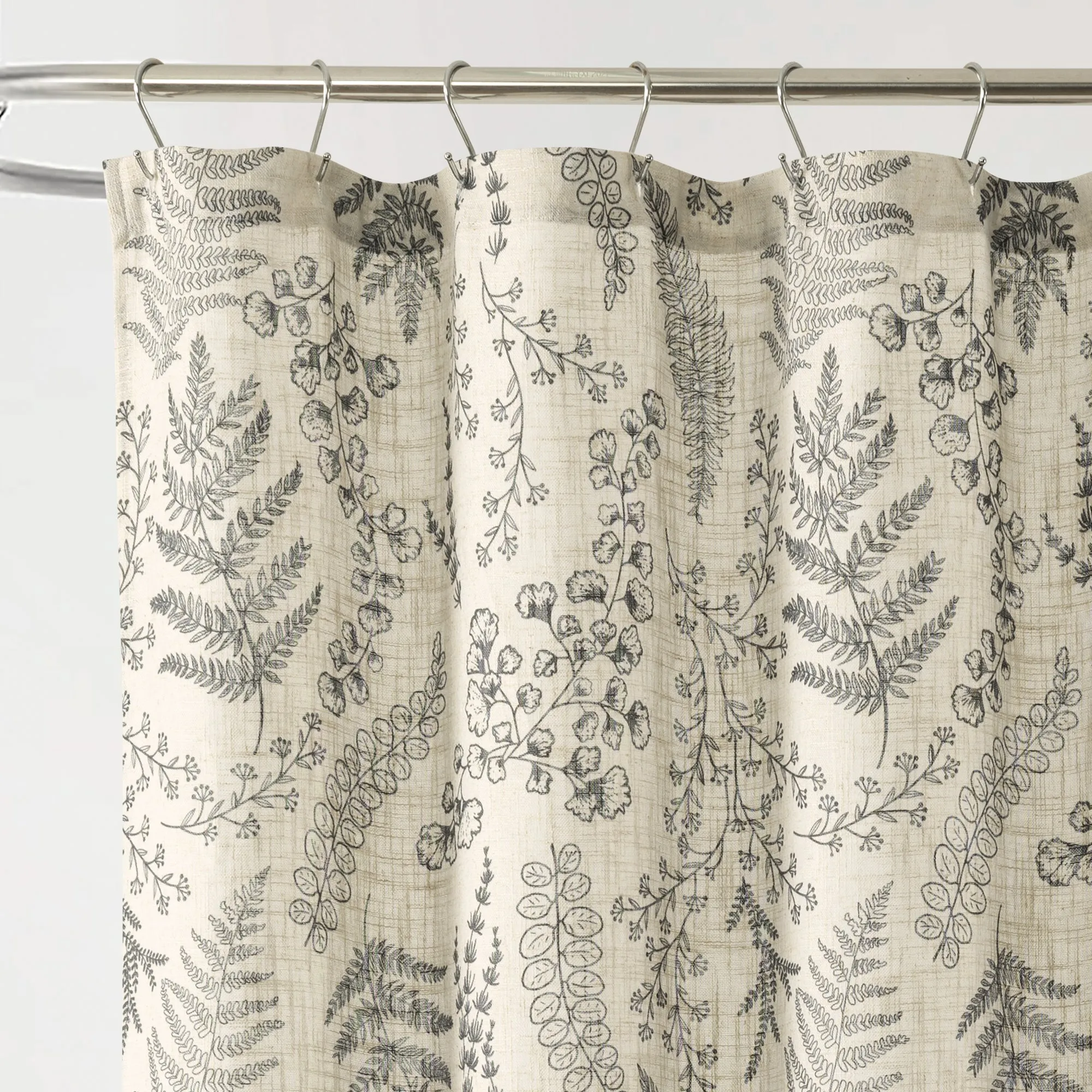 Botanical Dreams Linen Textured Shower Curtain