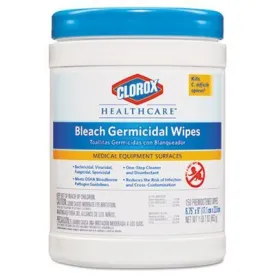 Clorox Healthcare® Bleach Germicidal Wipes (6" x 5" | 150 Wipe Canisters) - Case of 6