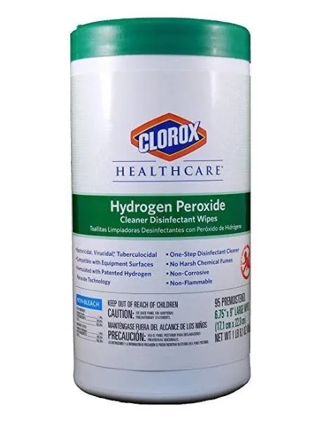 Clorox® Healthcare™ Hydrogen Peroxide Cleaner Disinfecting Wipes, 95 ct Canister