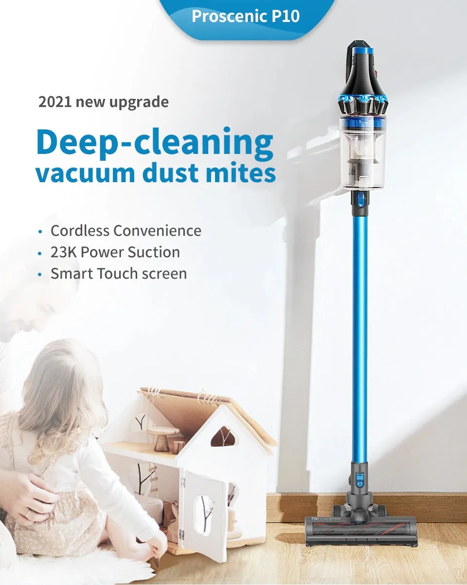 Cordless Vacuum Cleaner, 23000Pa Powerful Suction, LED Touch Screen, Best Wireless Handheld Vacuum for home