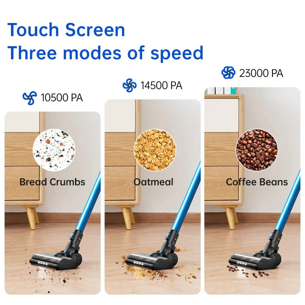 Cordless Vacuum Cleaner, 23000Pa Powerful Suction, LED Touch Screen, Best Wireless Handheld Vacuum for home