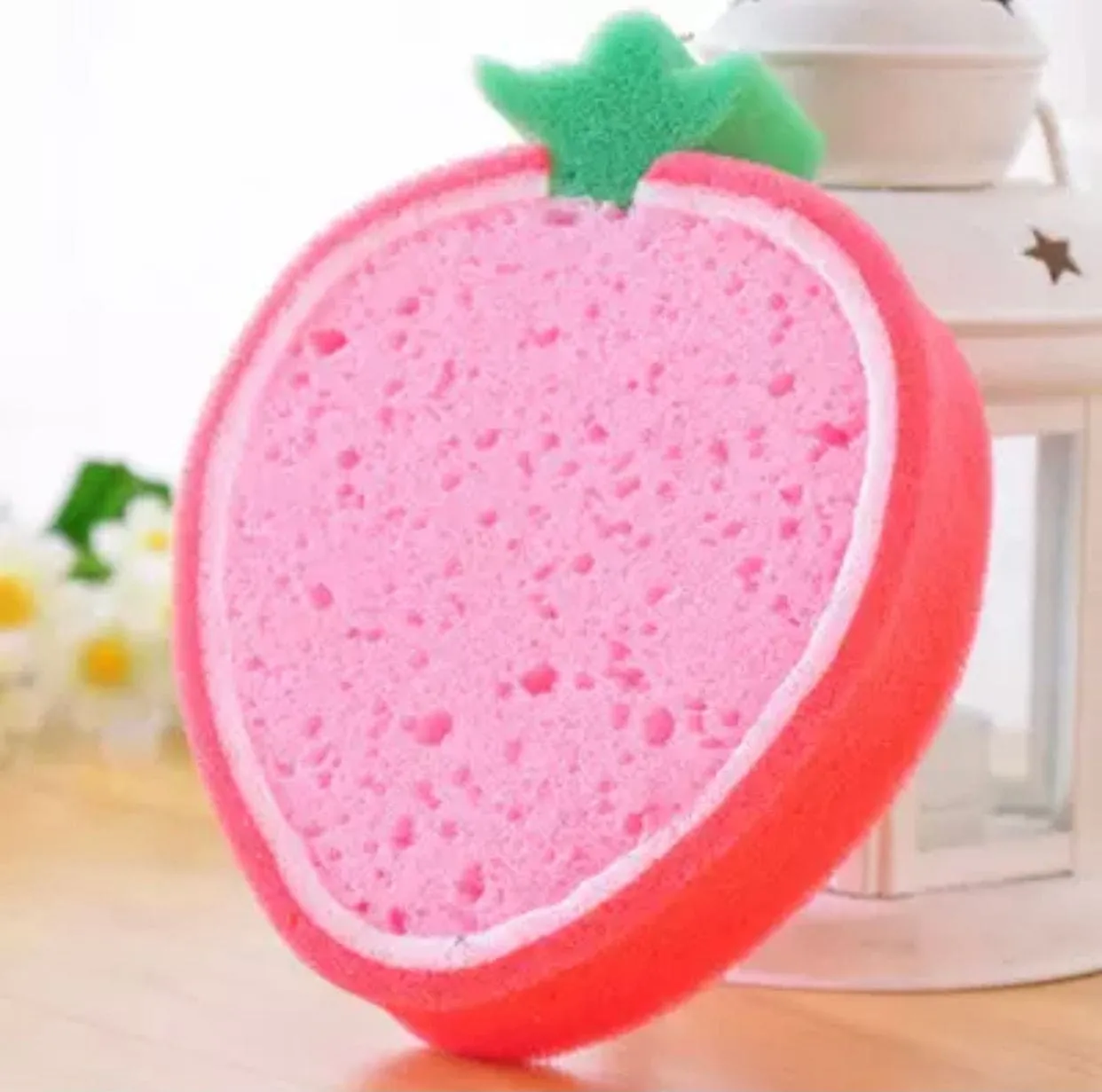 Cute Fruit Shaped Dishwashing Sponge, Kitchen Cleaning Dishcloths For Glass, Fruit Shape Thickening Bath Scrubbing Sponge Scouring Pad