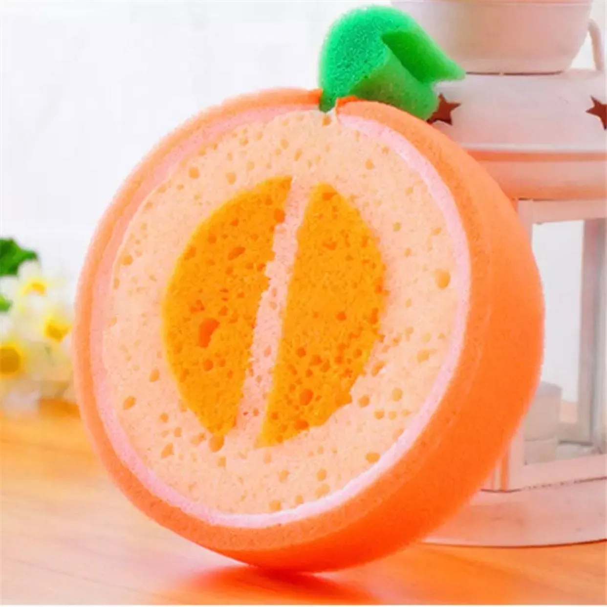 Cute Fruit Shaped Dishwashing Sponge, Kitchen Cleaning Dishcloths For Glass, Fruit Shape Thickening Bath Scrubbing Sponge Scouring Pad