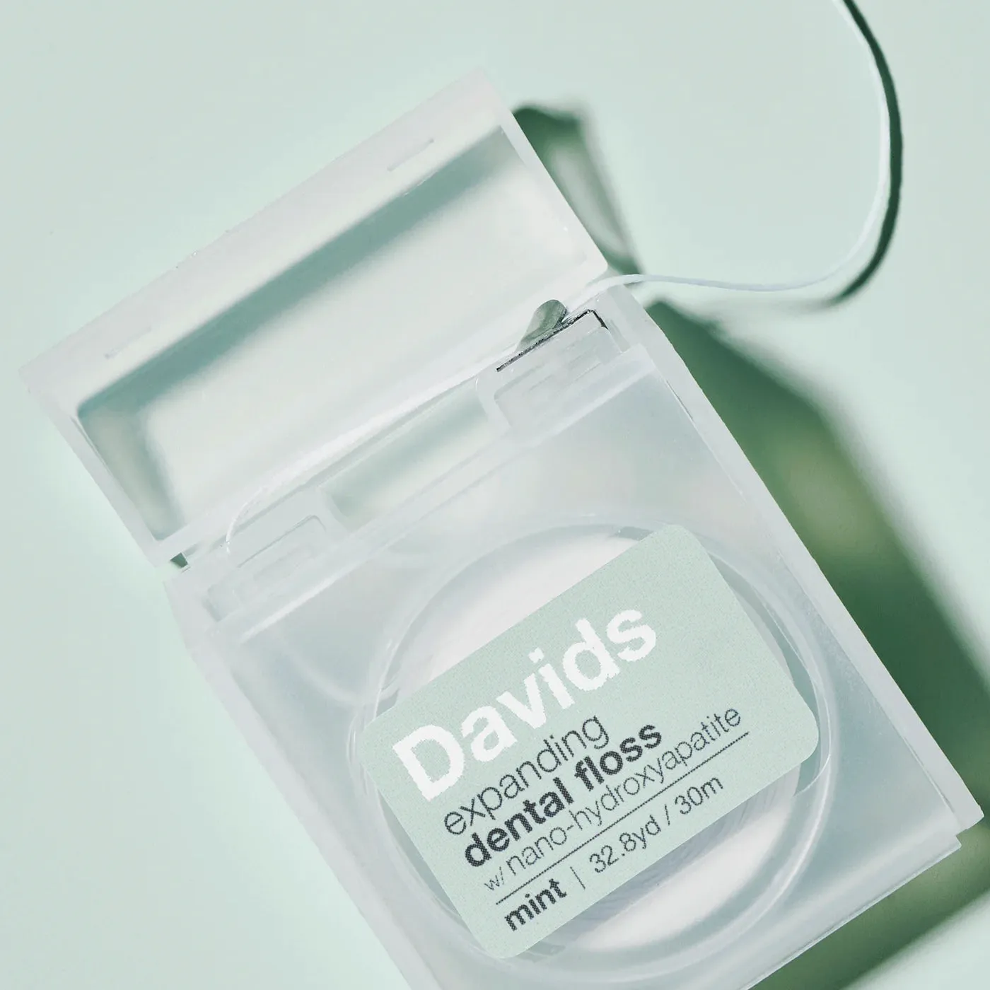 David's Expanding Mint Dental Floss With Refillable Dispenser