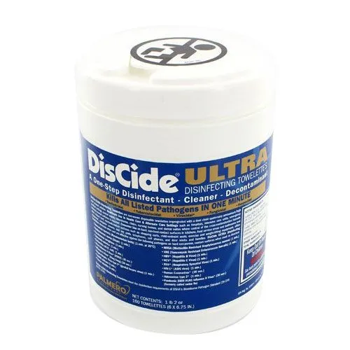 DisCide Ultra Disinfecting Wipes (160 Count) - 63% Alcohol (Made in USA)