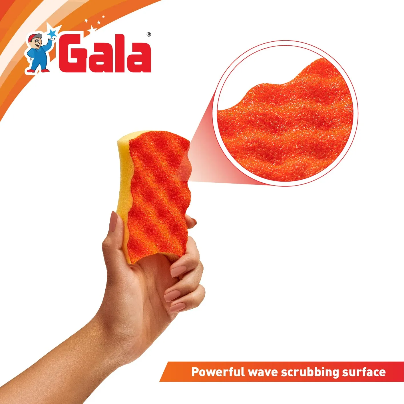 Gala NonStik Care Kitchen Scrubber 6 Pcs Combo Pack, Scrubber for Kitchen, Kitchen Scrub for Non Stick Care, Non Stik Cleaning Tools, Sponge Scrub, Puractive Sponge