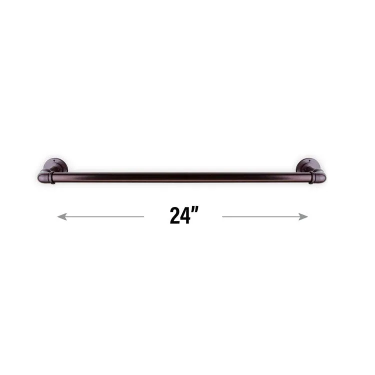 Industrial Pipe Design 24" Towel Rack - Bronze