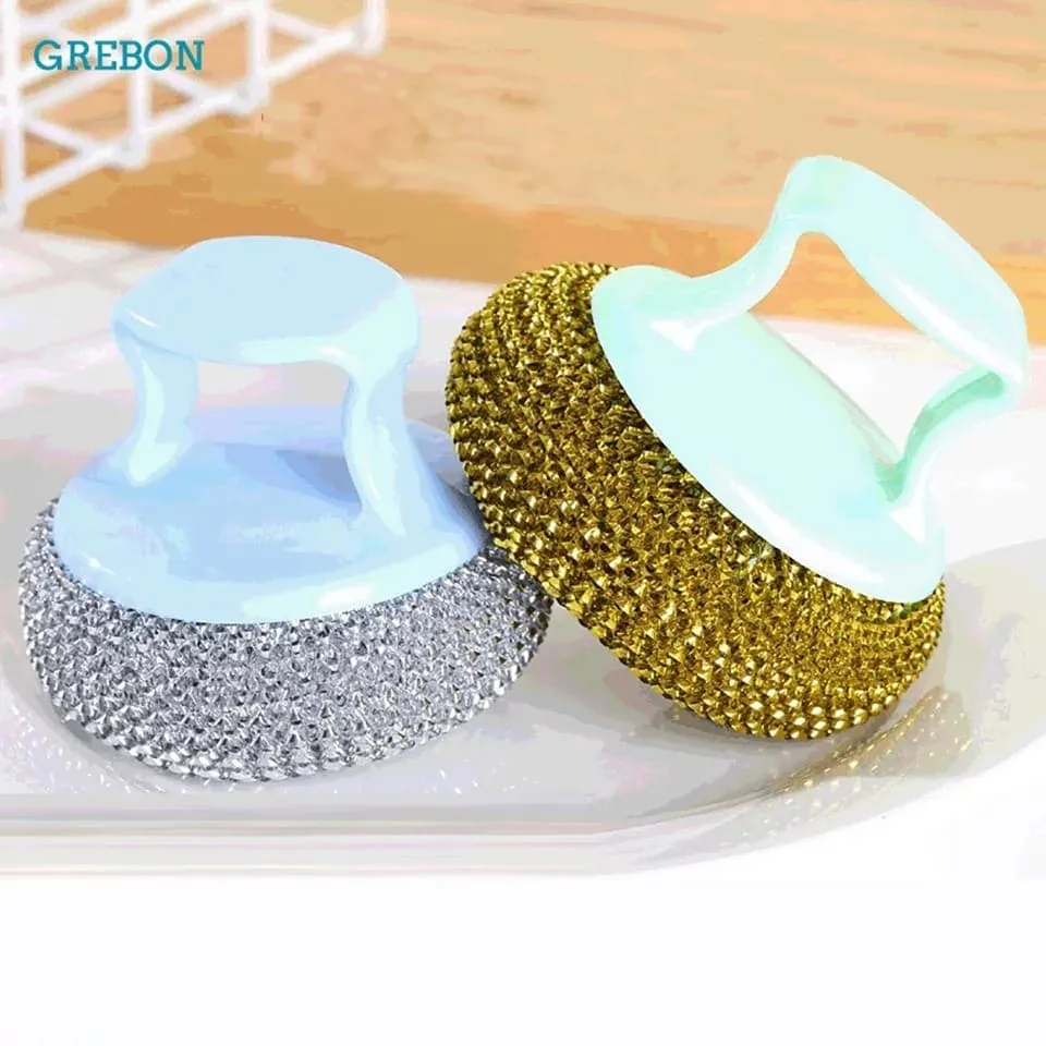 Kitchen Pot Cleaning Scrubbing Brush, Dish Bowl Washing Cleaner, Scourer For Cookware Cleaning, Pan Cleaning Scrubber