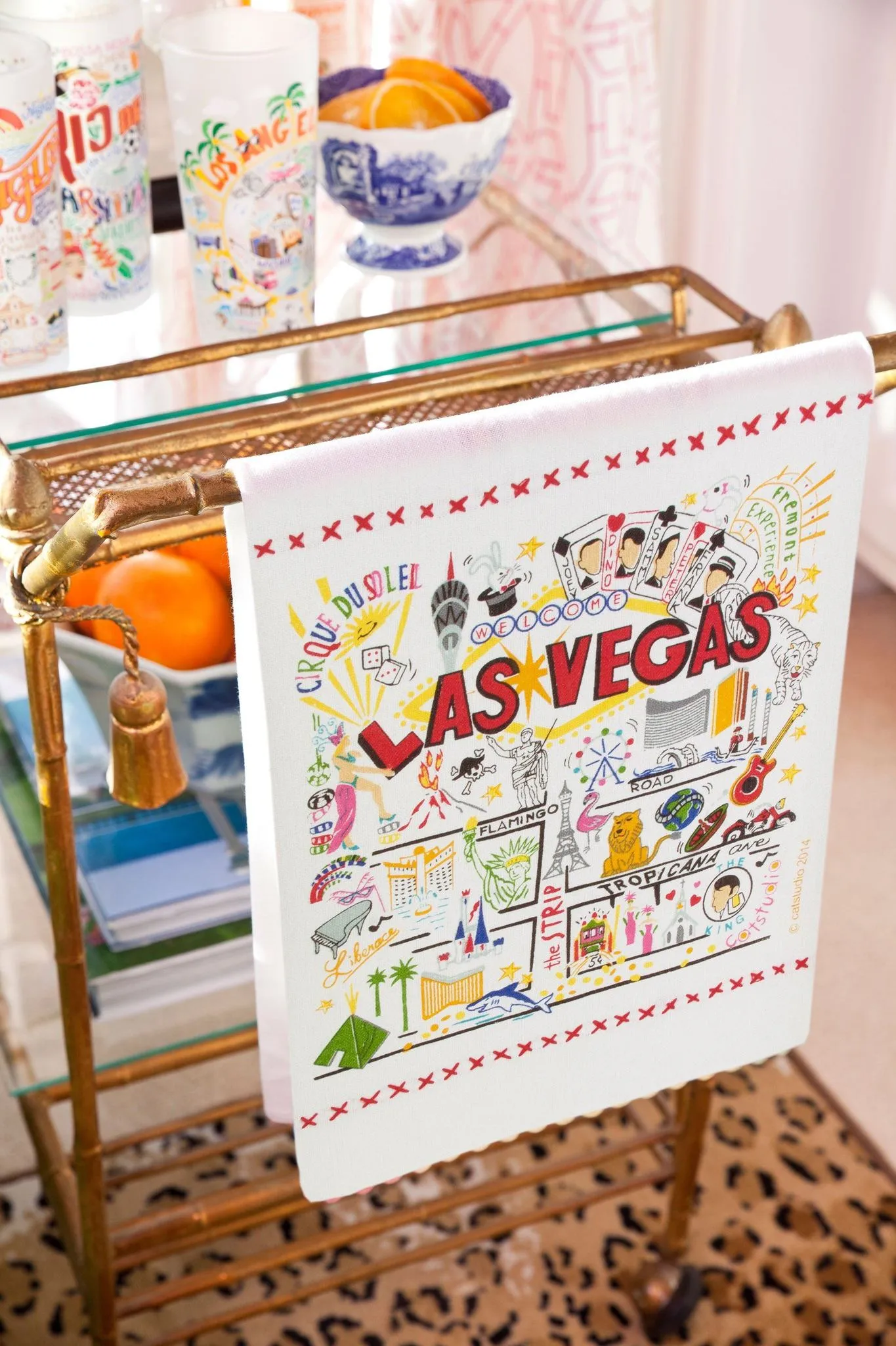 LAS VEGAS DISH TOWEL BY CATSTUDIO