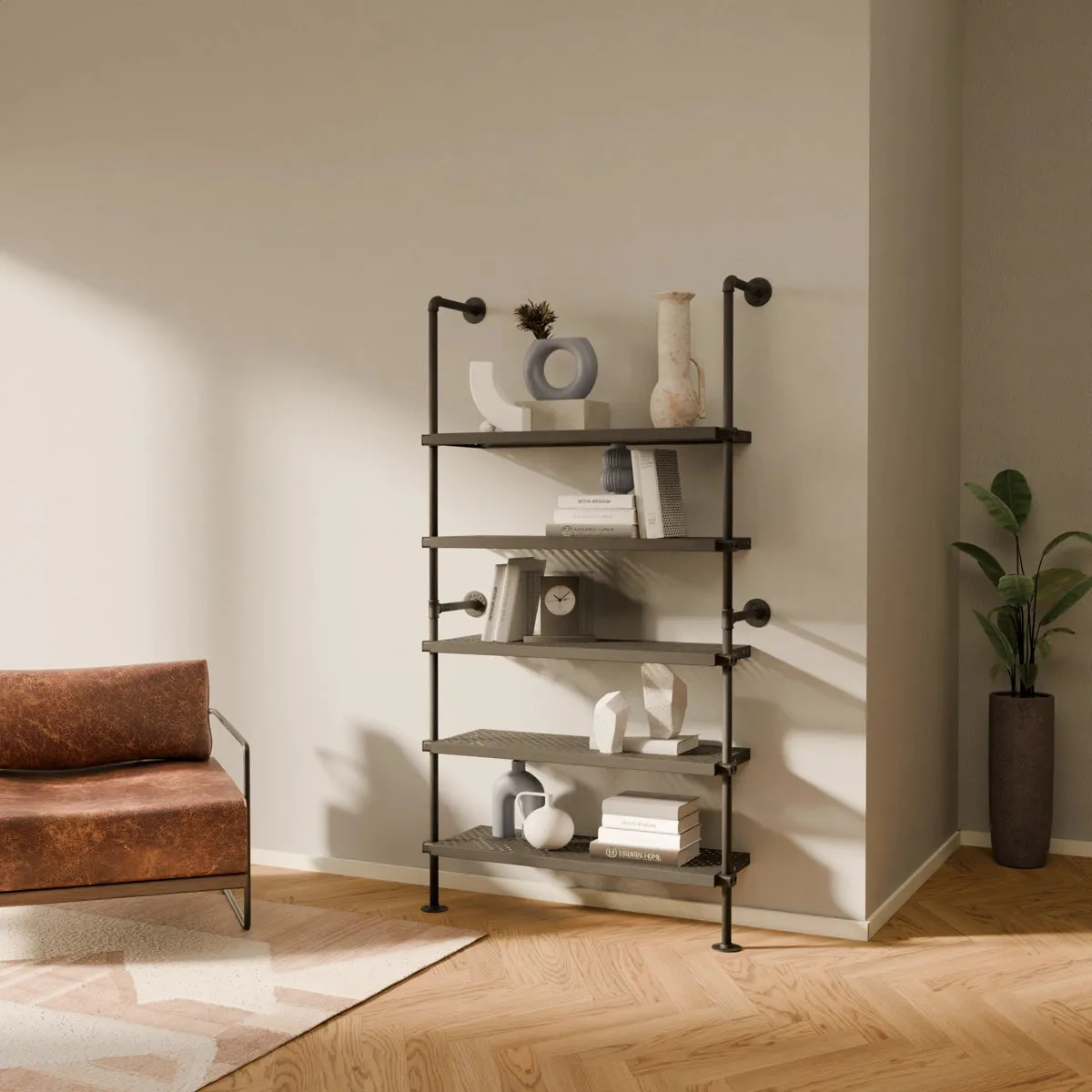 LENNE METAL – Industrial bookshelf | Metal bookshelf | Open bookshelf