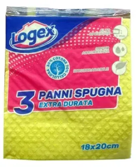 Logex Panni Spugna 18 x 20 cm x3