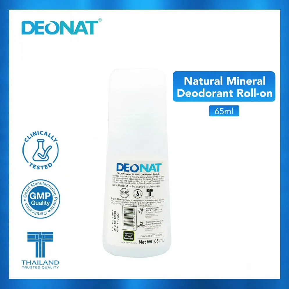 Luxe Organix DEONAT Natural Mineral Deodorant Roll-On 65ml