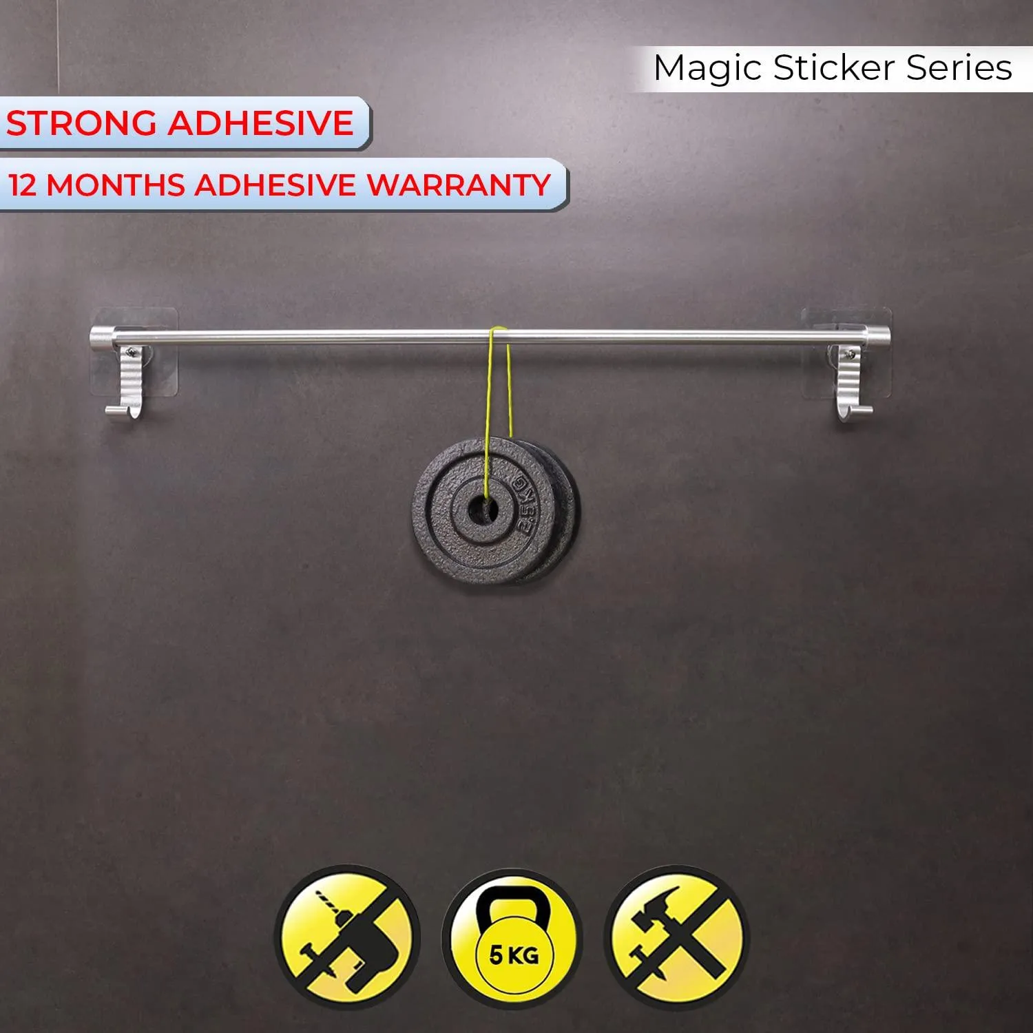 Magic Sticker Series Self Adhesive Towel Holder Stand