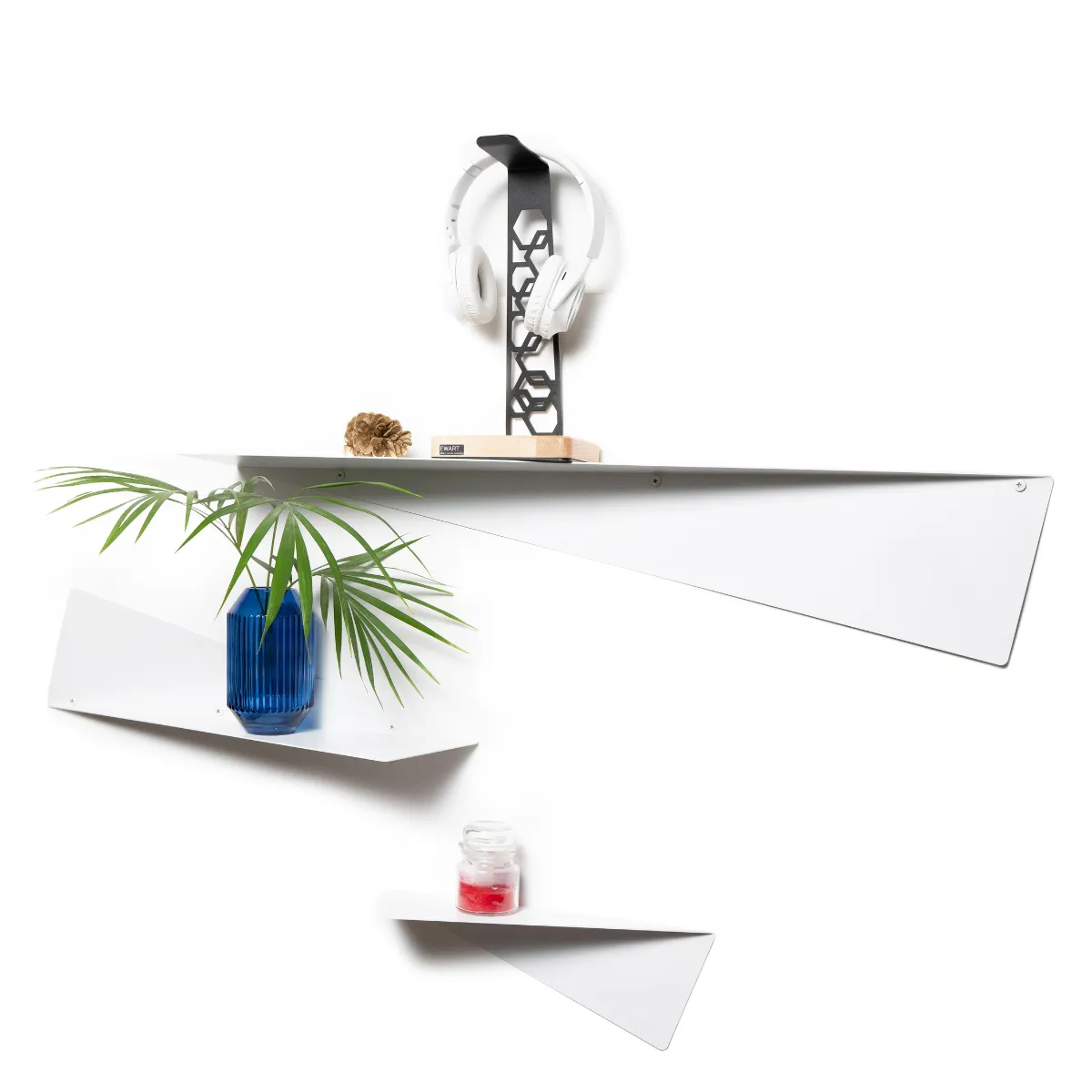 Metal Wall Shelves (White/Black)