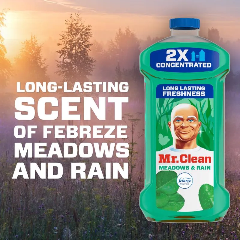 Mr. Clean Meadows and Rain Scent Concentrated All Purpose Cleaner Liquid 23 oz