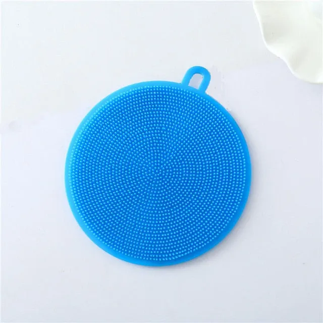 Multifunction Silicone Dish Bowl Cleaning Brush Silicone Scouring Pad