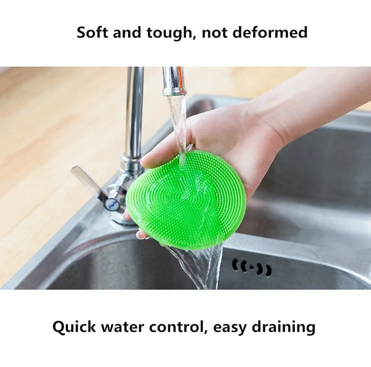 Multifunction Silicone Dish Bowl Cleaning Brush Silicone Scouring Pad