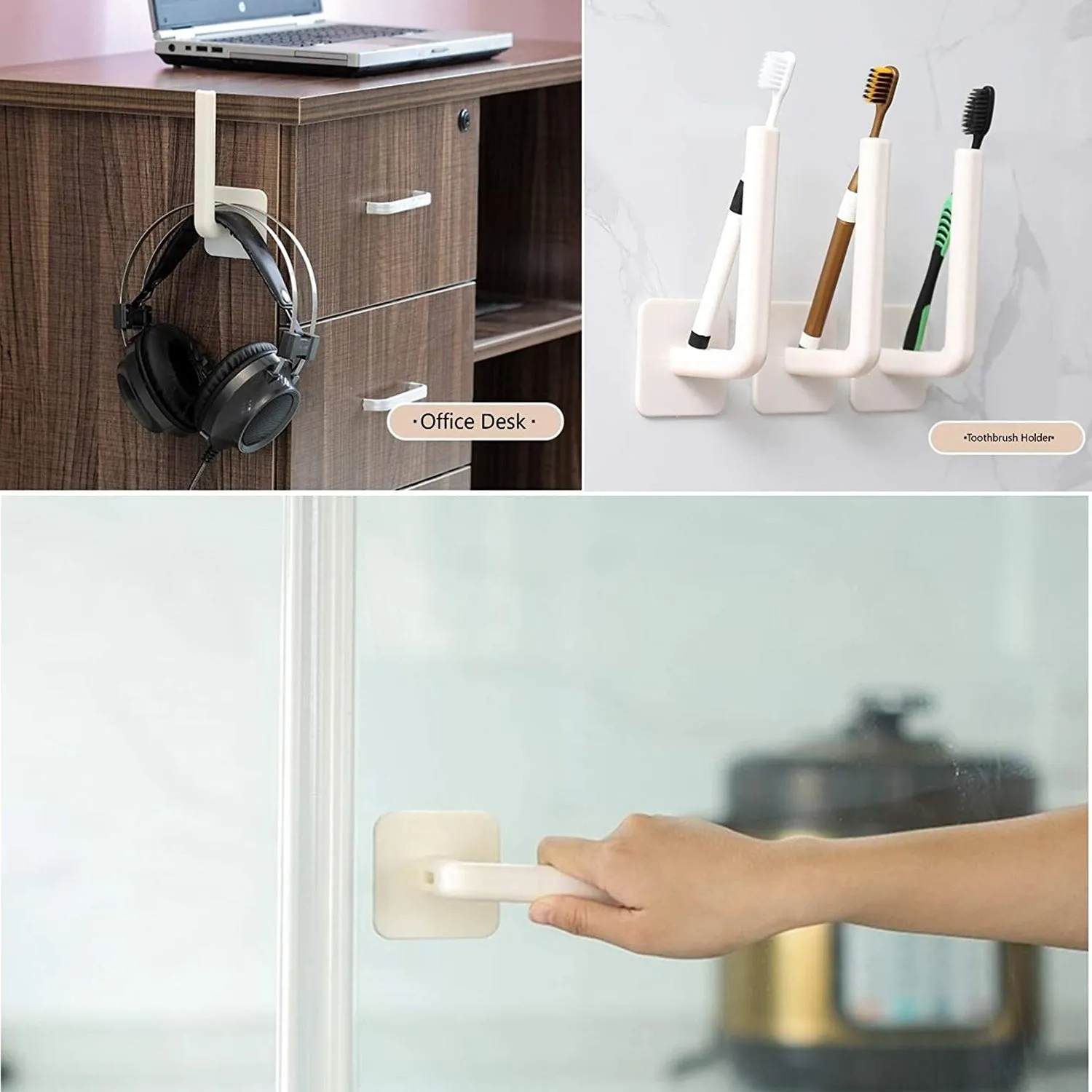 Multifunctional Wall Mounted Paper Towel Holder Rack Dispenser 1pc Adhesive Hook for Kitchen Tissue, Lids ,Chopping Boards, Pantry ,Bathroom Toilet ,Under Cabinet ,Laundry, Shoes ,Door