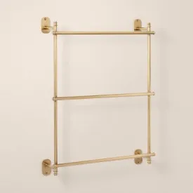 New - Wall-Mounted Brass Ladder Towel Rack Antique Finish - Hearth & Hand with Magnolia