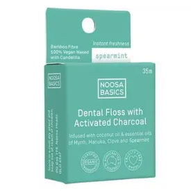 NOOSA BASICS Dental Floss with Activated Charcoal Spearmint 35m