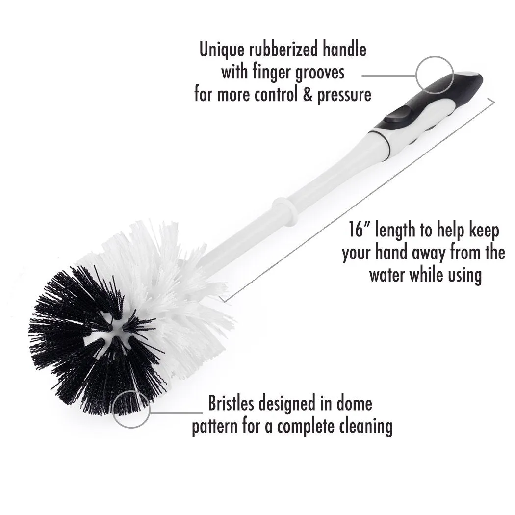 Premium Toilet Bowl Brush & Plunger in Caddy Set