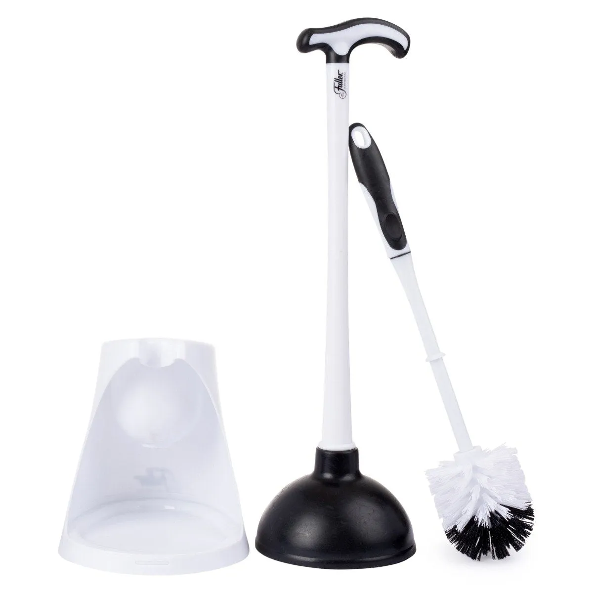 Premium Toilet Bowl Brush & Plunger in Caddy Set