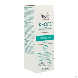 Roc Keops Deo Roll-on 30ml - 48 uur bescherming, parfumvrij, geschikt voor gevoelige huid