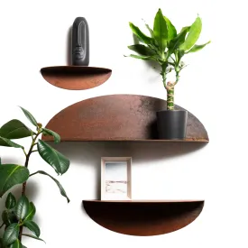 Rustic Metal Shelf for Wall, Industrial Design Ellipse