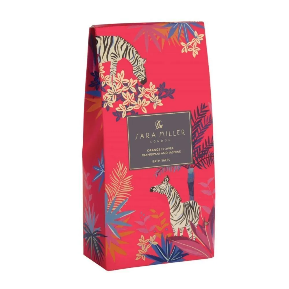 Sara Miller 150g Tahiti Paper Wrapped Orange Flower, Frangipani & Jasmine Salts