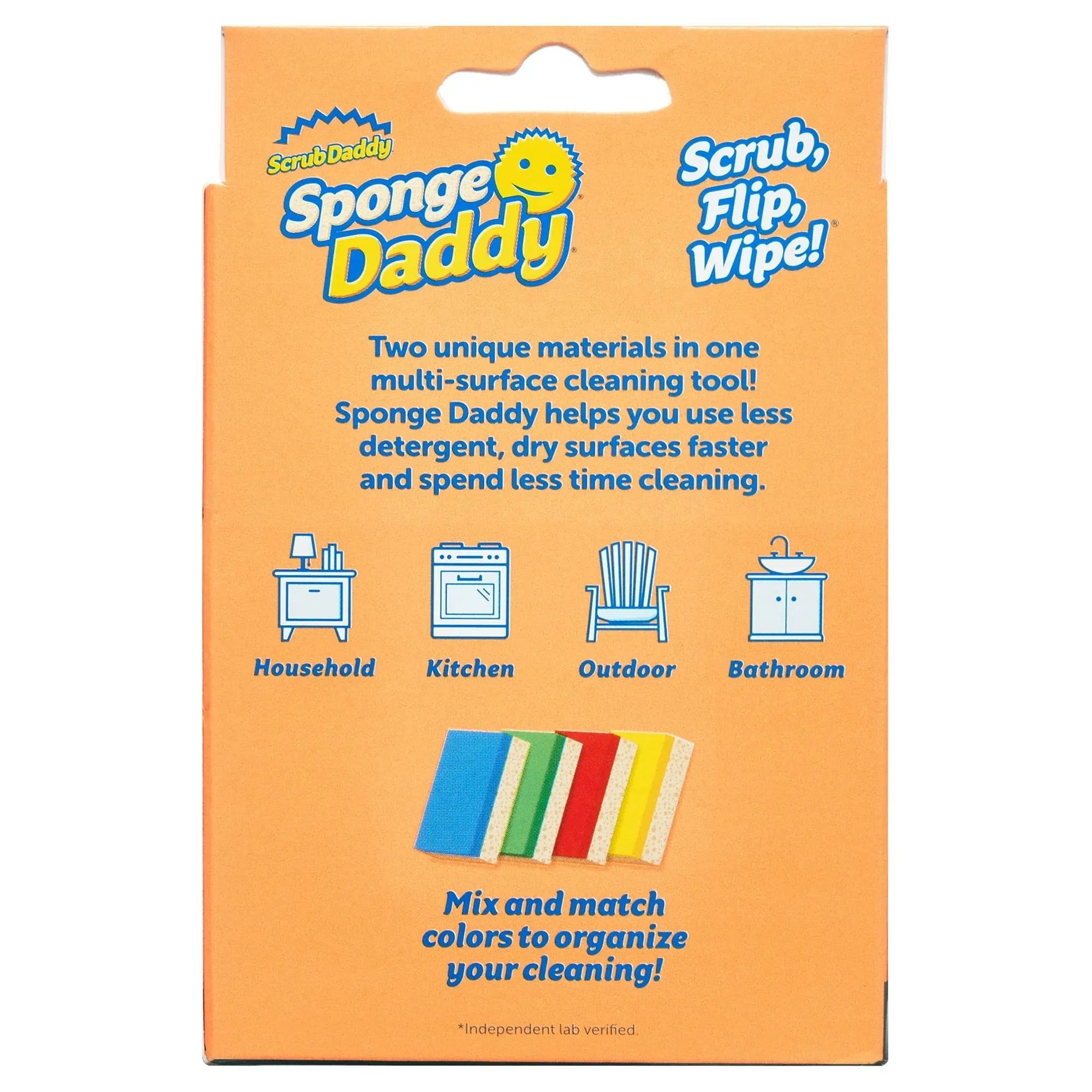 Scrub Daddy Sponge Daddy Dual-Sided Non-Scratch, 4 Count Sponges