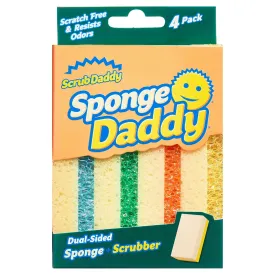 Scrub Daddy Sponge Daddy Dual-Sided Non-Scratch, 4 Count Sponges