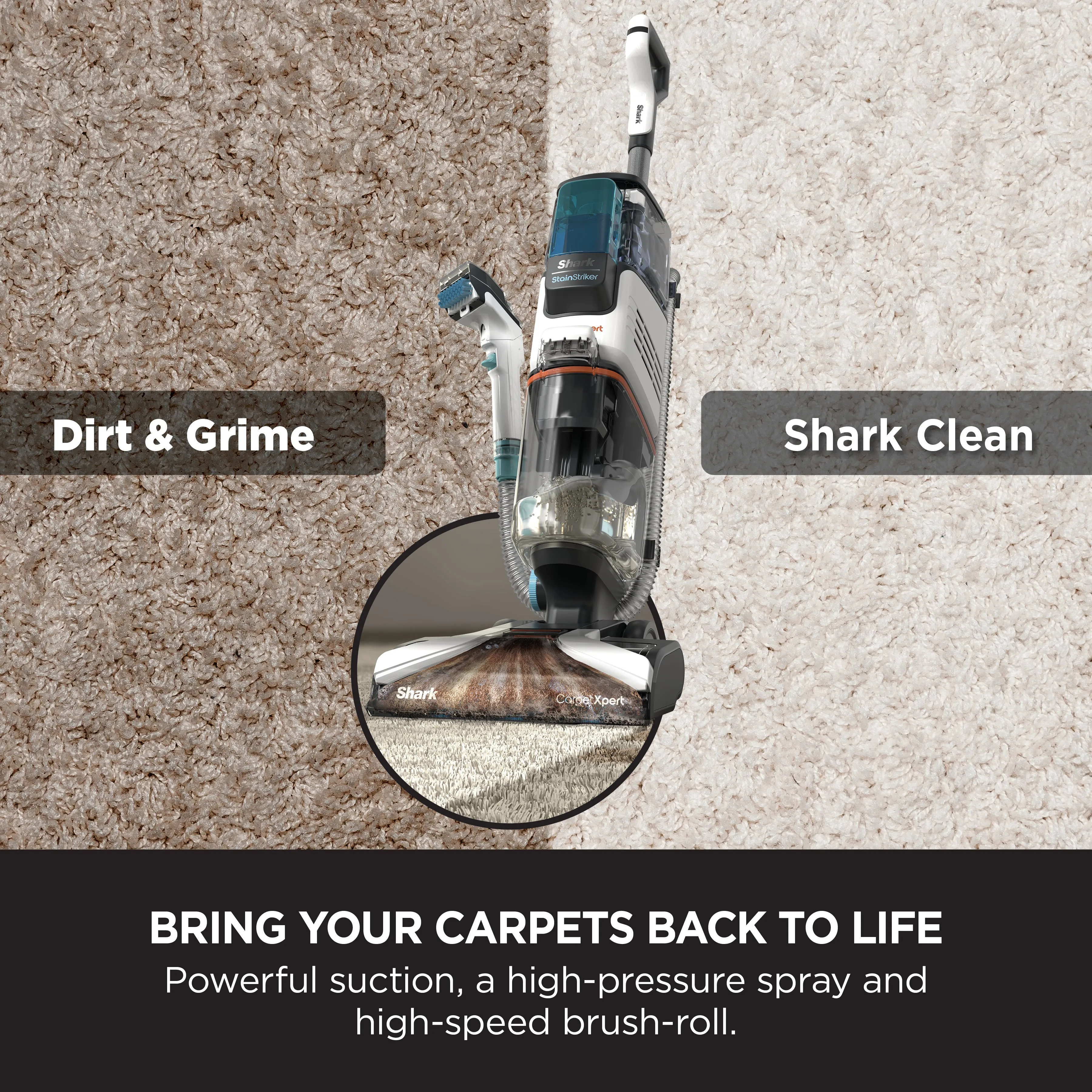 Shark CarpetXpert Deep Carpet Cleaner with Built-In StainStriker EX200UK