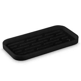 Sink Silicone Tray and Sponge Holder - Black