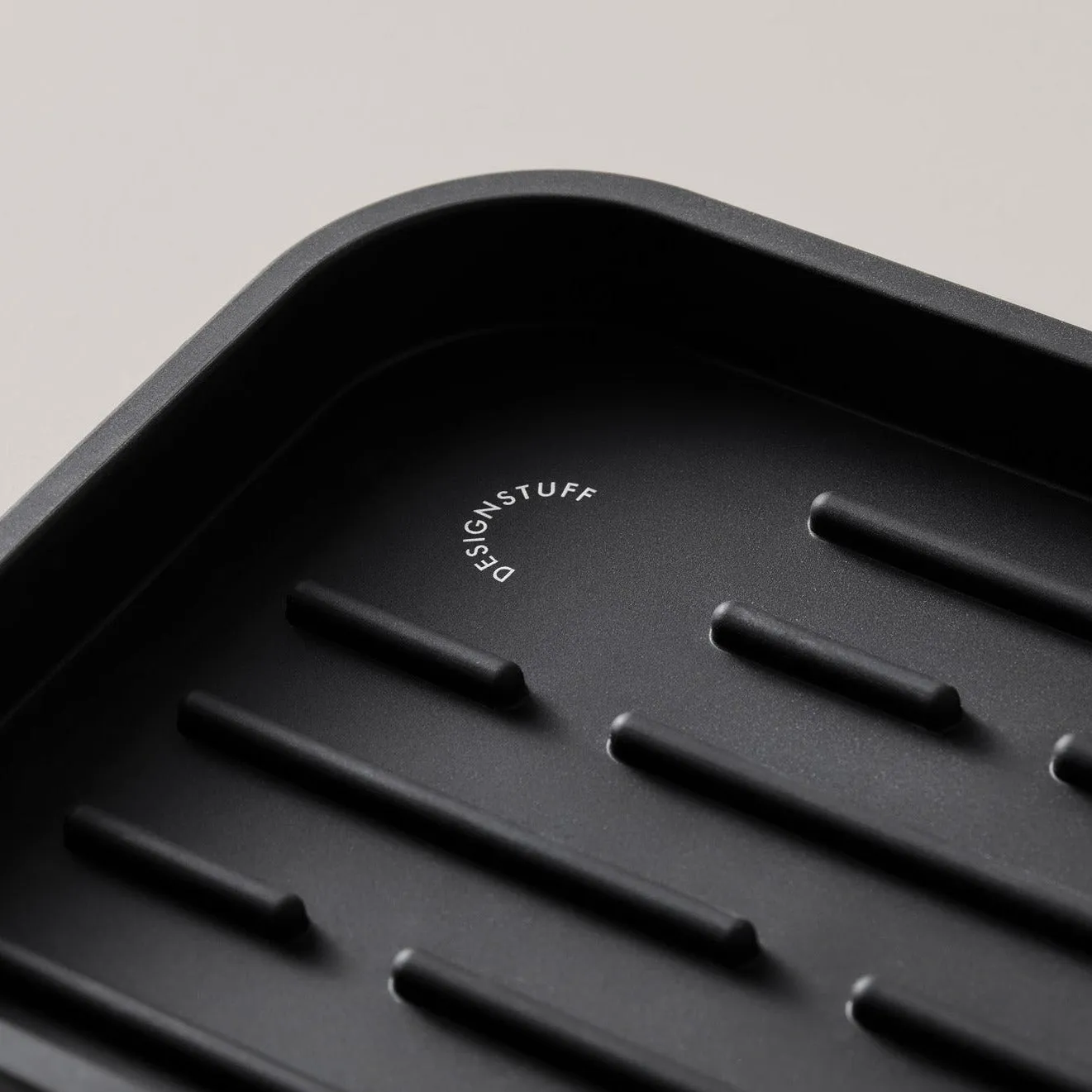 Sink Silicone Tray and Sponge Holder - Black