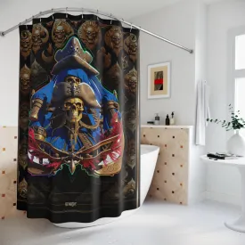 Skull Sailor Shower Curtain Pirate Captain Curtain Bathroom Curtain | D20198