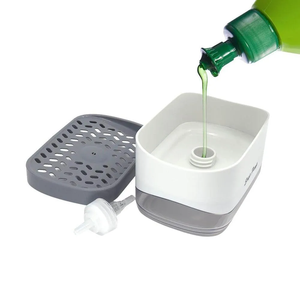 Soap Dispensing Dish Sponge Holder