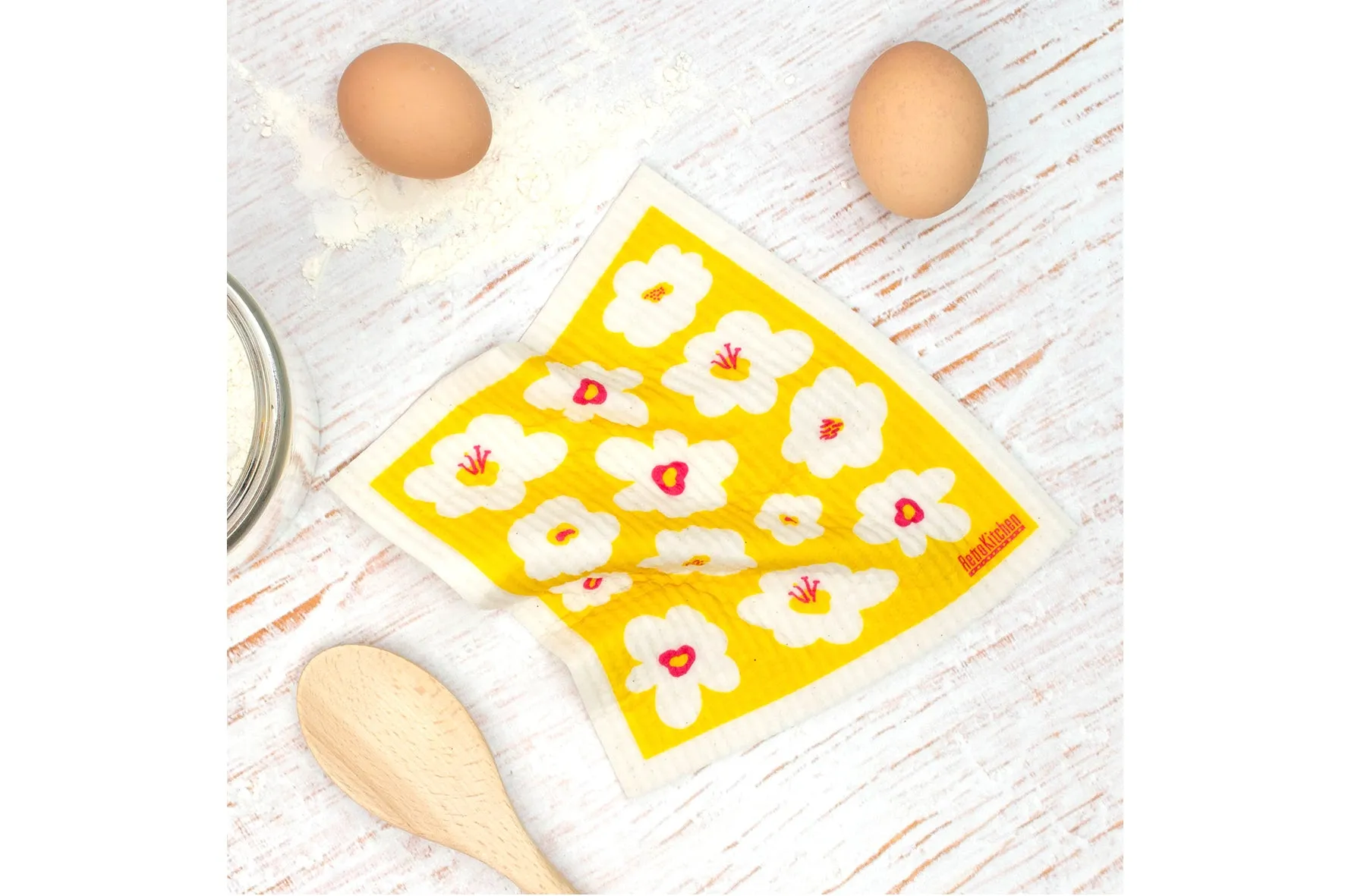 Sponge Cloth - Retro Flowers